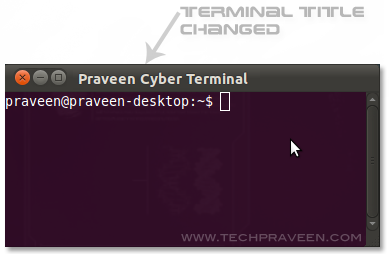 Linux Terminal Title Changed